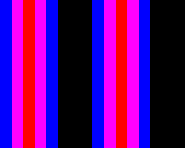 Blue,Magenta and Red vertical bars animating moving to the right