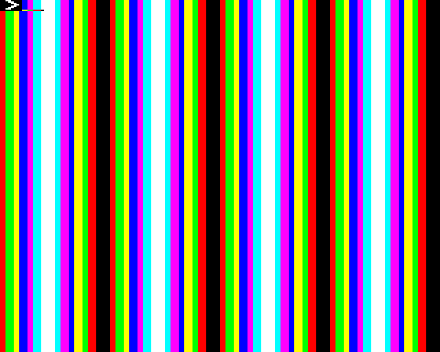 Vertical bars with different colours